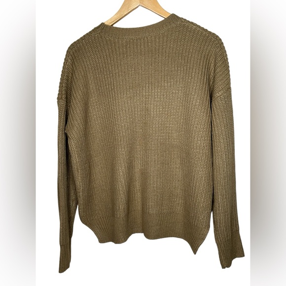 🩷Forever 21 women knit chunky sweater camel color size medium - Picture 2 of 5